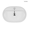 OLTENS Hamnes Thin umywalka 62x42 cm nablatowa owalna z powłoką SmartClean biała 41814000